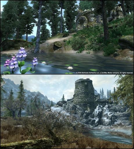 Elder Scrolls V: Skyrim, The - Сравнение Skyrim vs Oblivion